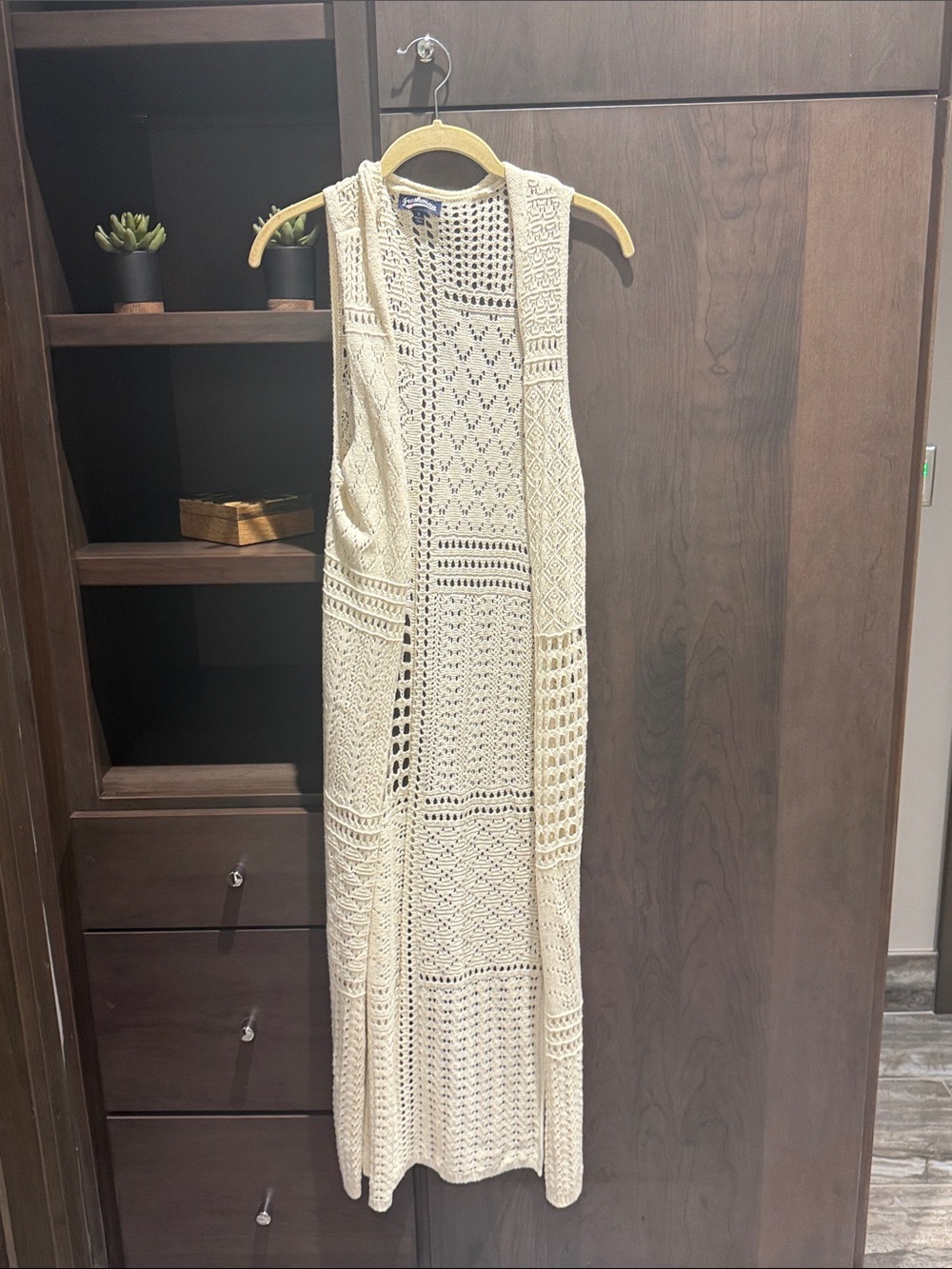 Crochet Vest in Cream
